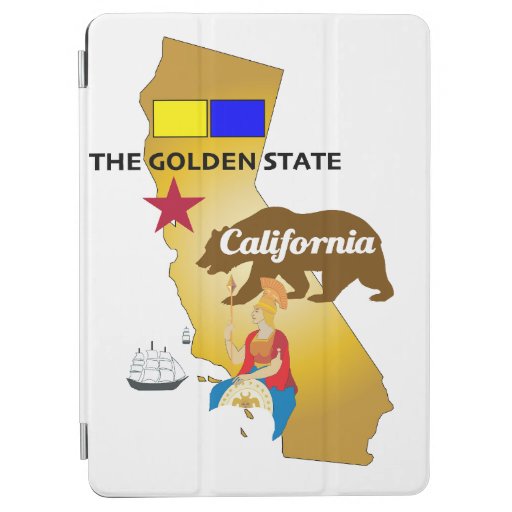 California State Symbols Map iPad Air Cover