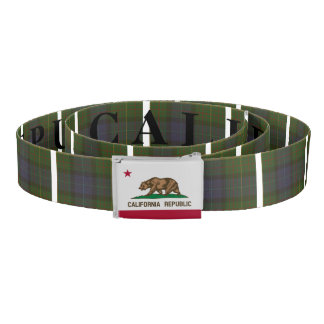 California State Tartan and Flag Belt
