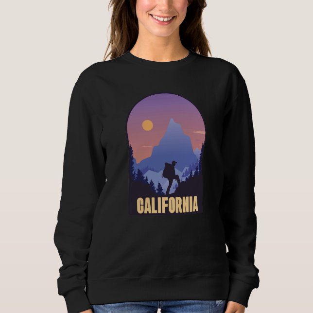 California State USA Hiking Trip Souvenir Sweatshirt (Front)