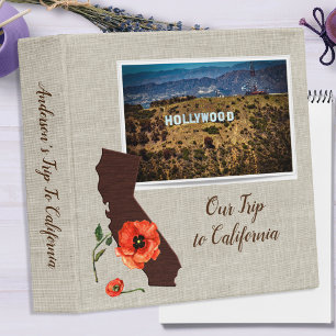 California State Vacation Travel Scrapbook Album 3 Ring Binder