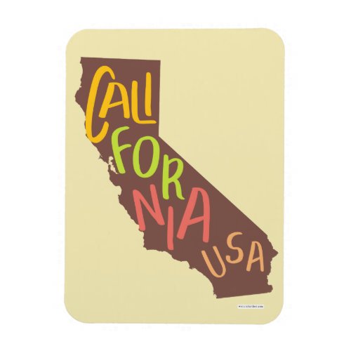 California State Vintage Shape Magnet