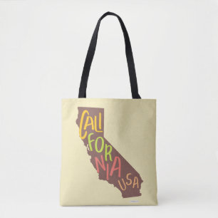 California State Vintage Style Text Logo Tote Bag