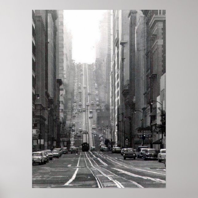 California Street San Francisco Circa 1964 Poster (Front)