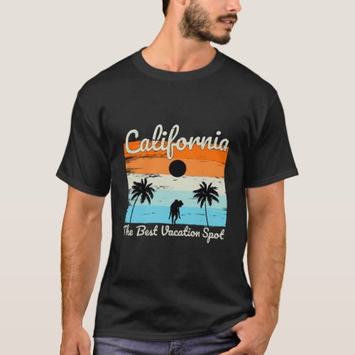 California Summer Beach Sunset T_Shirt