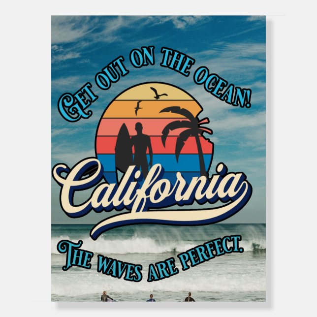 California Summer Beach Trip Foam Board (Front)