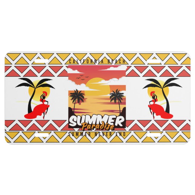 California Summer Escape License Plate (Front)