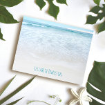 California summer ocean waves beach photo custom notepad<br><div class="desc">Relax as you remember watching the waves go in and out. Breathe, explore, and enjoy the solitude of an empty California beach with this stunning, pastel blue and white ocean froth photography custom 11”x8.5” notepad. Makes a thoughtful, customized gift for a friend or yourself! Just type in your name or...</div>