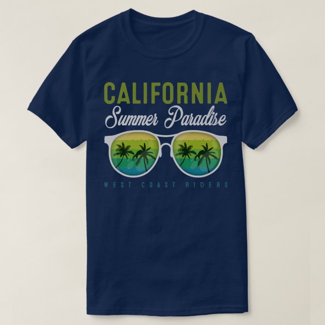California Summer Paradise Vacay Trip, Summer Vibe T-Shirt (Design Front)