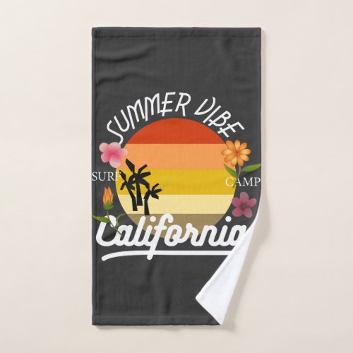 California Summer Vibe Surf Camp Hand Towel