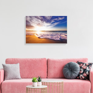 California Sunset Beach Canvas Print