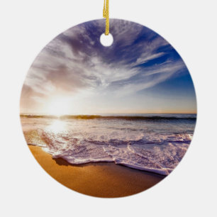 California sunset...beautiful ceramic ornament