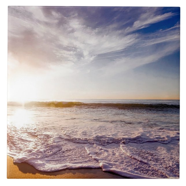 California sunset...beautiful ceramic tile (Front)