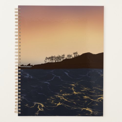 California Sunset Custom Name Planner