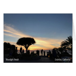 California sunset over the ocean cards
