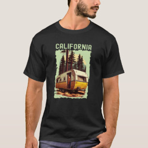 California Sunset Retro 70s Vintage Hiking Camping T-Shirt