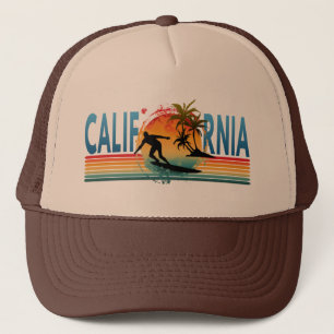 CALIFORNIA SUNSET SUMMER TRUCKER HAT