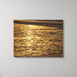 California Sunset Waves Ocean Photography Canvas Print