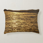 California Sunset Waves Ocean Photography Decorative Pillow
