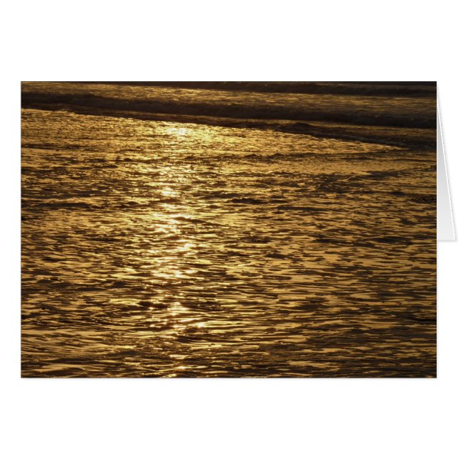 California Sunset Waves Ocean Seascape Cards (Front Horizontal)