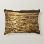 California Sunset Waves Ocean Seascape Decorative Pillow
