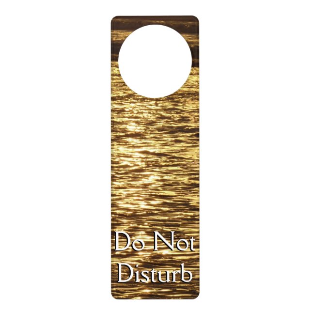 California Sunset Waves Ocean Seascape Door Hanger (Front)