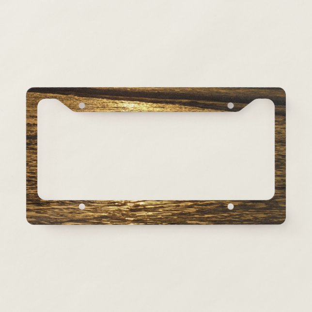 California Sunset Waves Ocean Seascape License Plate Frame (Front)
