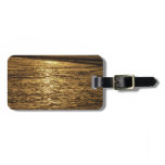 California Sunset Waves Ocean Seascape Luggage Tag