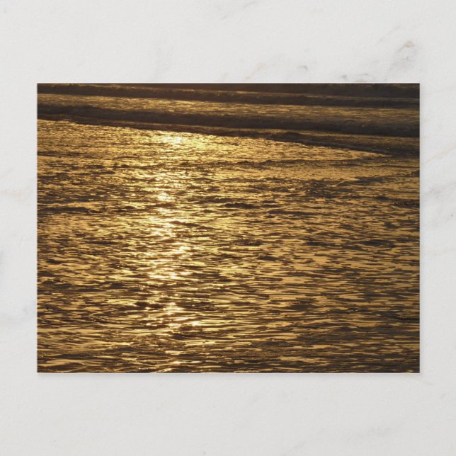 California Sunset Waves Ocean Seascape Postcard (Front)