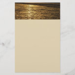 California Sunset Waves Ocean Seascape Stationery