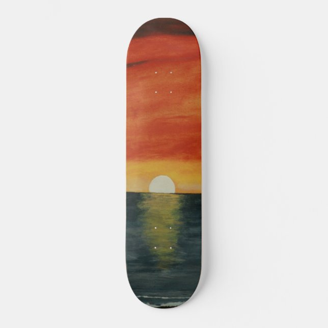 California Sunset West Coast SkateBoard Art (Front)