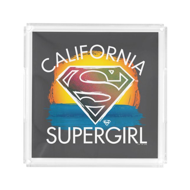 California Supergirl Sunset Graphic Acrylic Tray (Front)