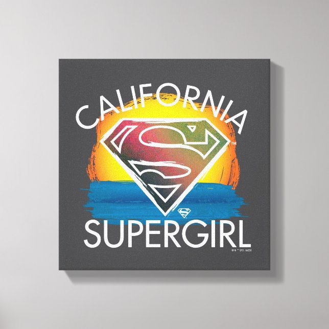 California Supergirl Sunset Graphic Canvas Print (Front)