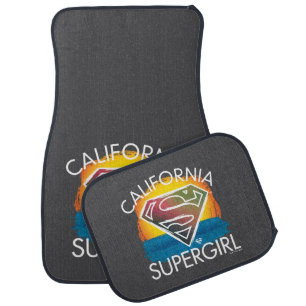 California Supergirl Sunset Graphic Car Floor Mat