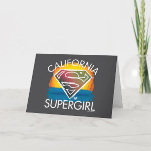 California Supergirl Sunset Graphic Card