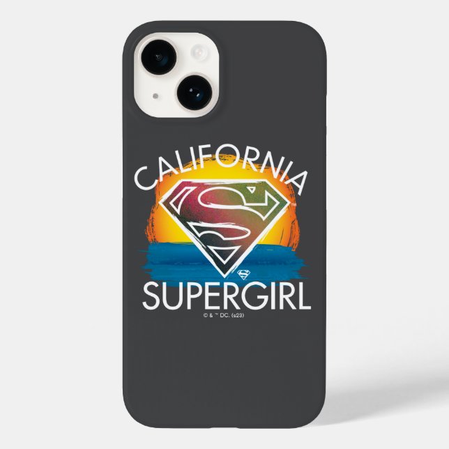 California Supergirl Sunset Graphic Case-Mate iPhone Case (Back)