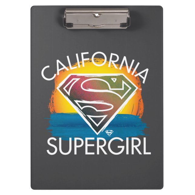 California Supergirl Sunset Graphic Clipboard (Front)