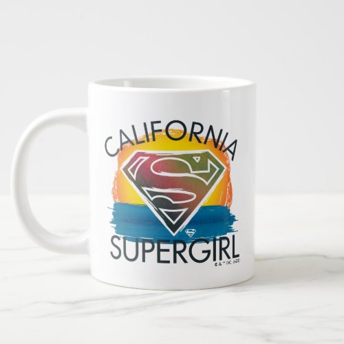 California Supergirl Sunset Graphic Giant Coffee Mug