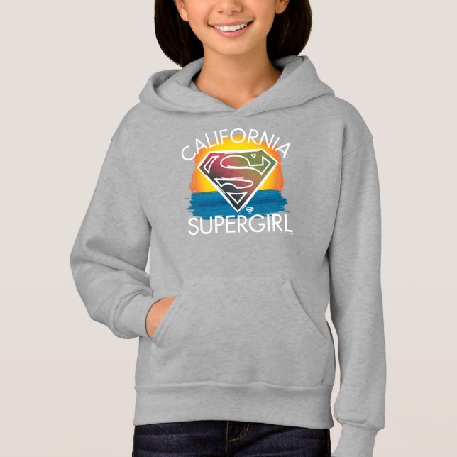 California Supergirl Sunset Graphic Hoodie (Front)
