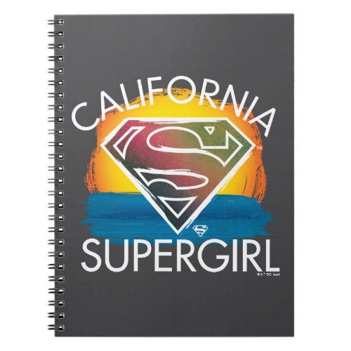 California Supergirl Sunset Graphic Notebook