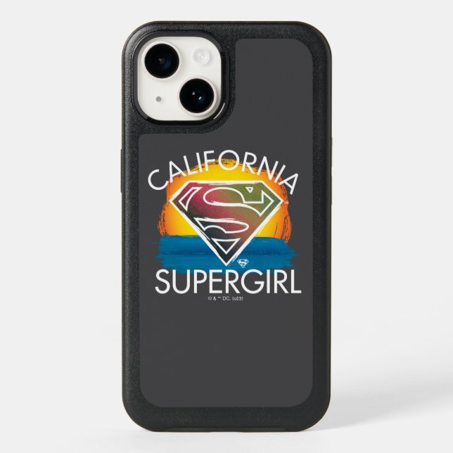California Supergirl Sunset Graphic Otterbox iPhone Case (Back)