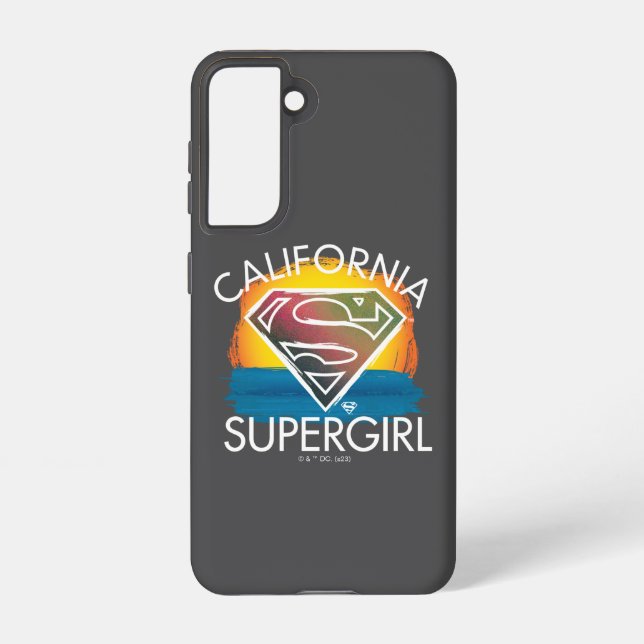 California Supergirl Sunset Graphic Samsung Galaxy Case (Back)