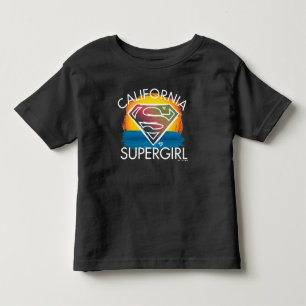 California Supergirl Sunset Graphic Toddler T-shirt
