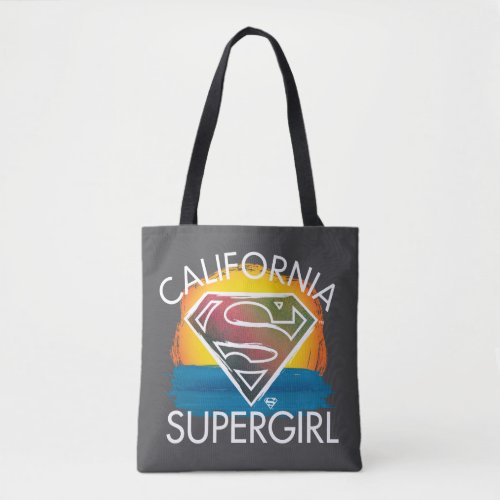 California Supergirl Sunset Graphic Tote Bag