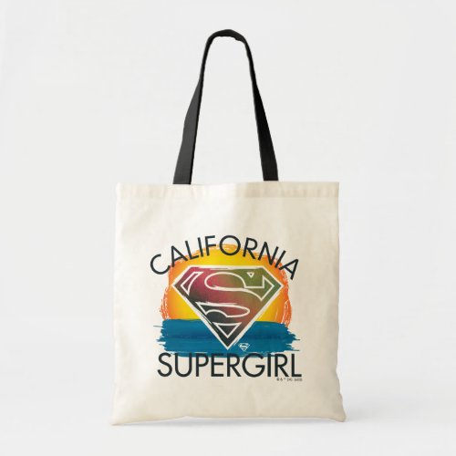 California Supergirl Sunset Graphic Tote Bag