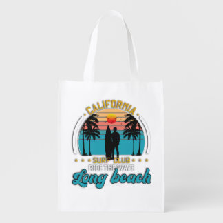 California Surf Club Long Beach Sunset T-Shirt – R Grocery Bag