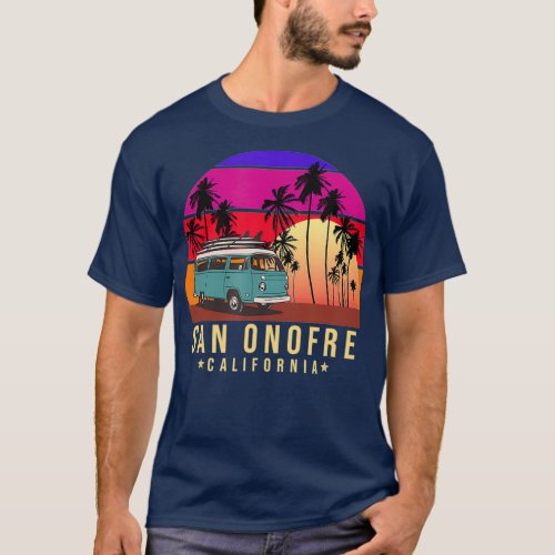 California Surf San Onofre Vintage Van Surfer T_Shirt