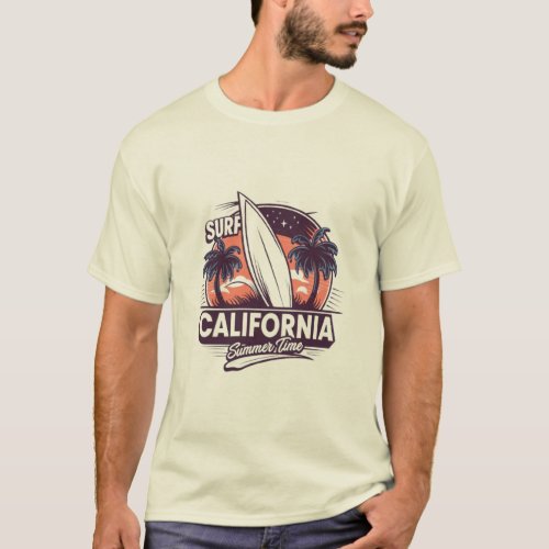 California Surf Vibes Cinematic Summer T_Shirt 