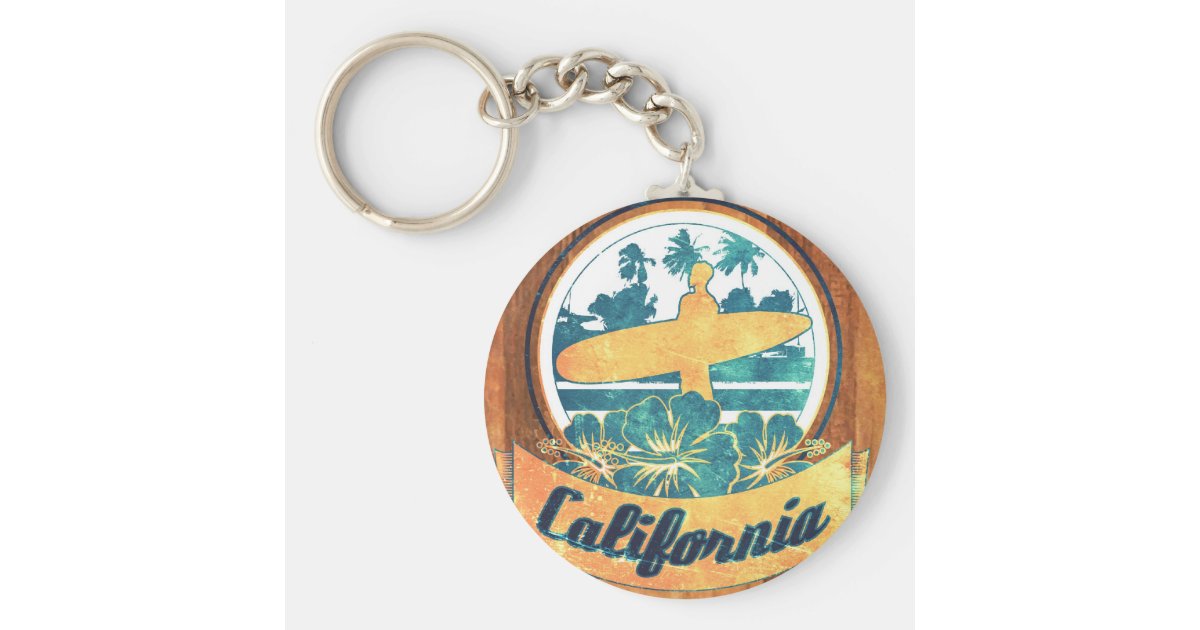 California surfboard keychain Zazzle