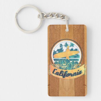 California Surfboard Keychain by jahwil at Zazzle