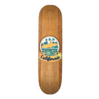 California Surfboard Skateboard by jahwil at Zazzle